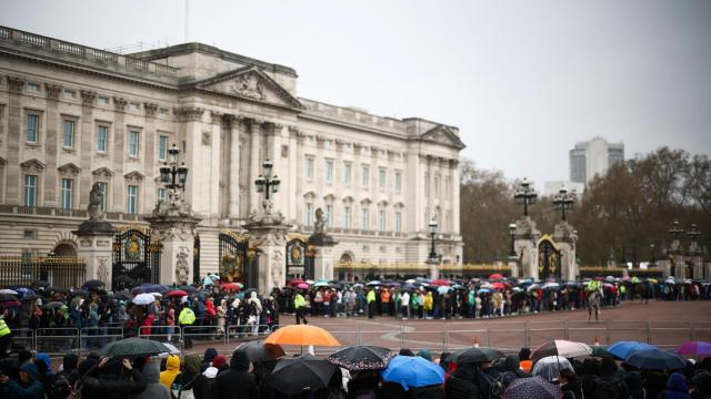 El Palacio de Buckingham, durante los preparativos de la coronación del rey.