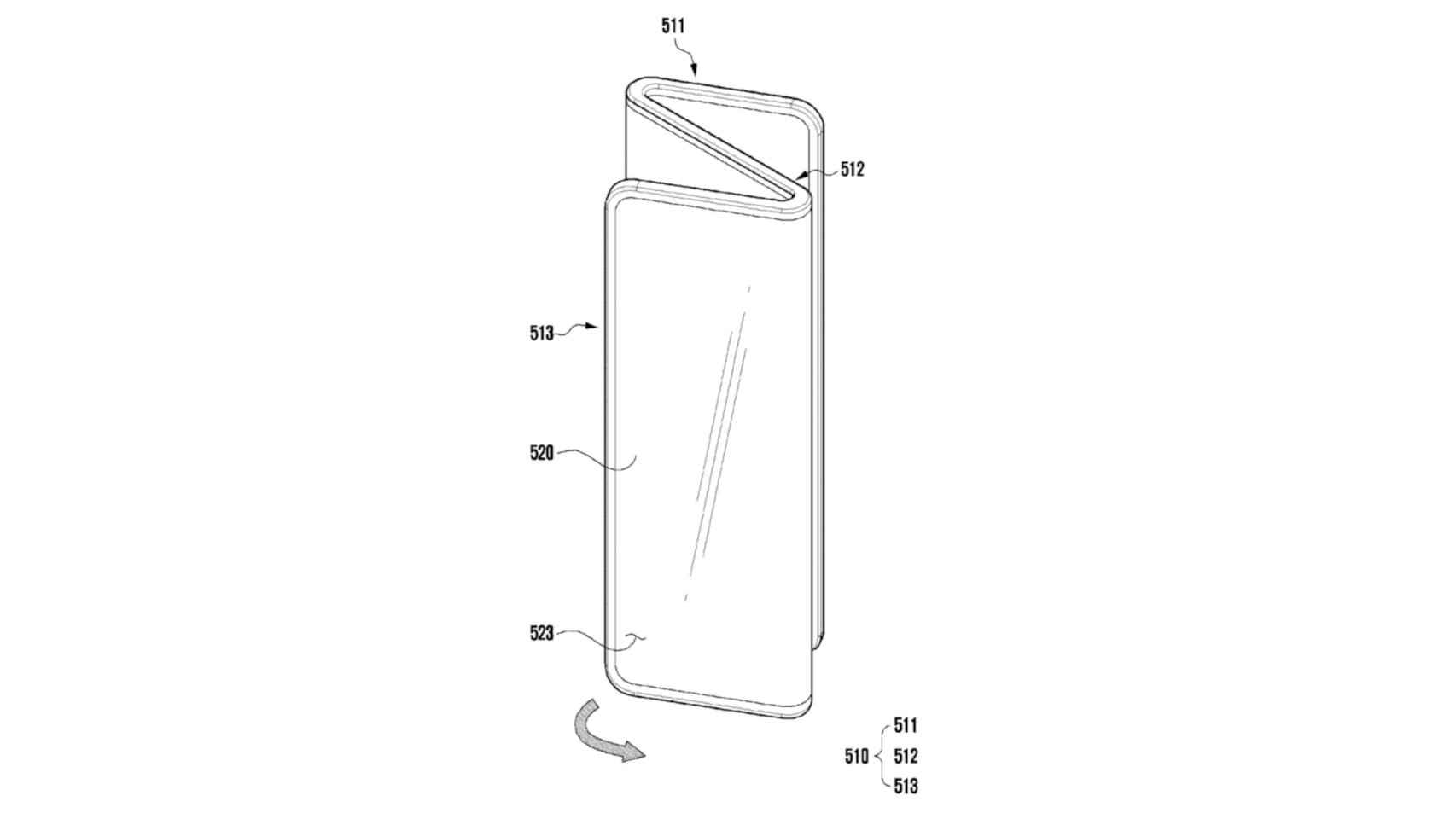 La patente de Samsung de un móvil que se pliega tres veces