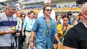 Brad Pitt durante el Gran Premio de Austin de Fórmula 1