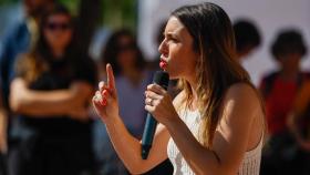 Irene Montero, ministra de Igualdad, este viernes, en un acto político sobre feminismo e igualdad.