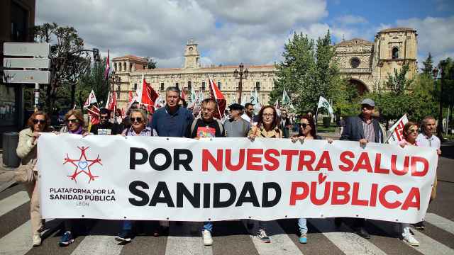 Manifestación en defensa de la sanidad pública en León