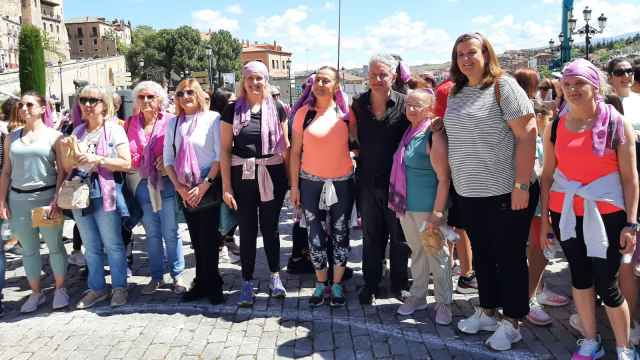 Virginia Barcones en la Marcha de Mujeres de Segovia