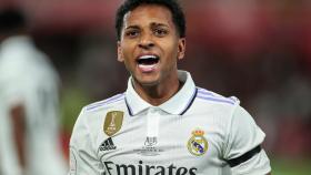 Rodrygo Goes, celebrando un gol del Real Madrid