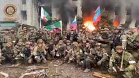 Las fuerzas especiales de Akhmat Kadyrov, en la ciudad de Bakhmut