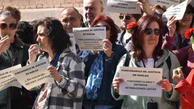 Manifestación de los funcionarios de Justicia en Valladolid