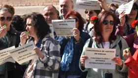 Manifestación de los funcionarios de Justicia en Valladolid