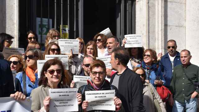 Manifestación de funcionarios de Justicia en Valladolid