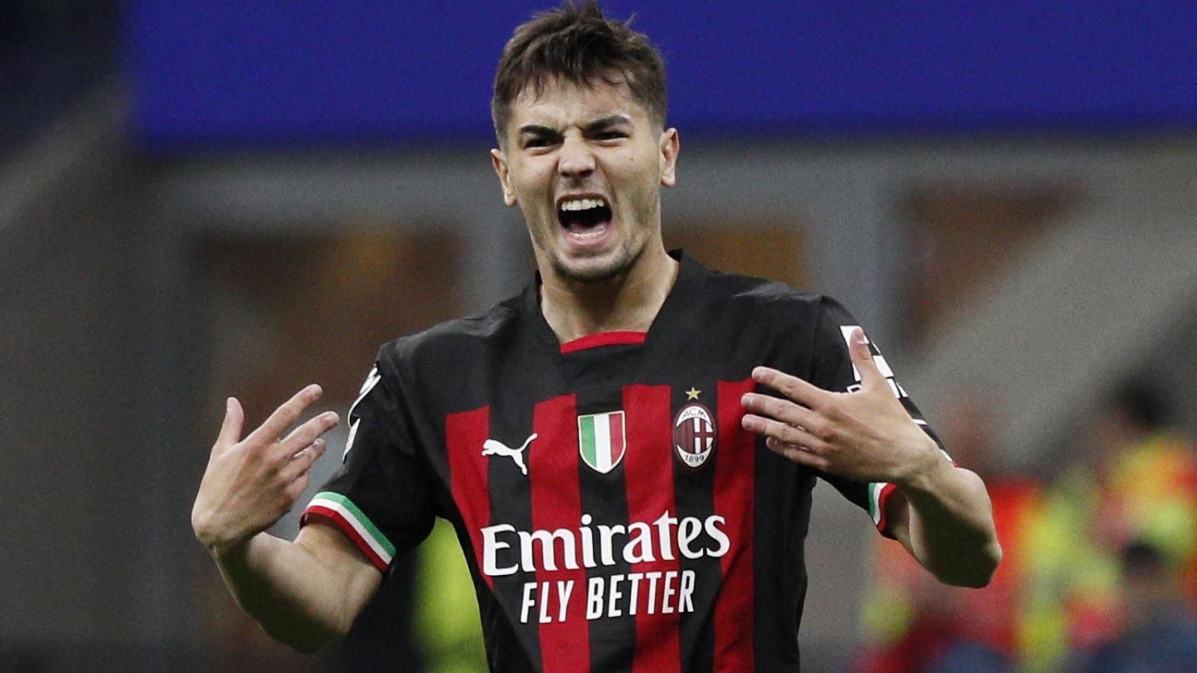 Brahim Díaz, con el AC Milan en las semifinales de la Champions League 2022/2023