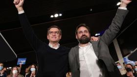 Alberto Núñez Feijóo y Paco Núñez, en marzo de 2022 en Toledo.