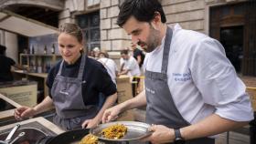 El cocinero madrileño Carlos Griffo en el concurso Arrocero del Futuro en Valencia.