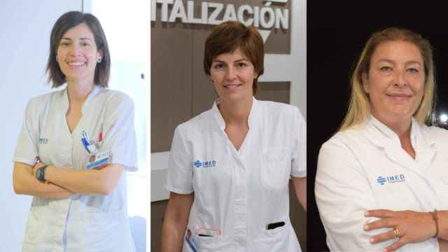 Lidia Gil, Elena López y Ana Belén Agulló, jefas de enfermería de IMED Valencia, IMED Levante e IMED Elche.