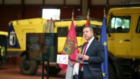 Emiliano García-Page en la presentación de la campaña de prevención y extinción de incendios