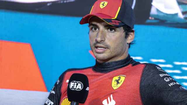 Carlos Sainz, durante una rueda de prensa de la F1.