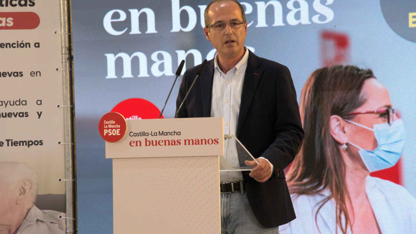 Alberto Rojo en el acto con mayores organizado por el PSOE en Guadalajara