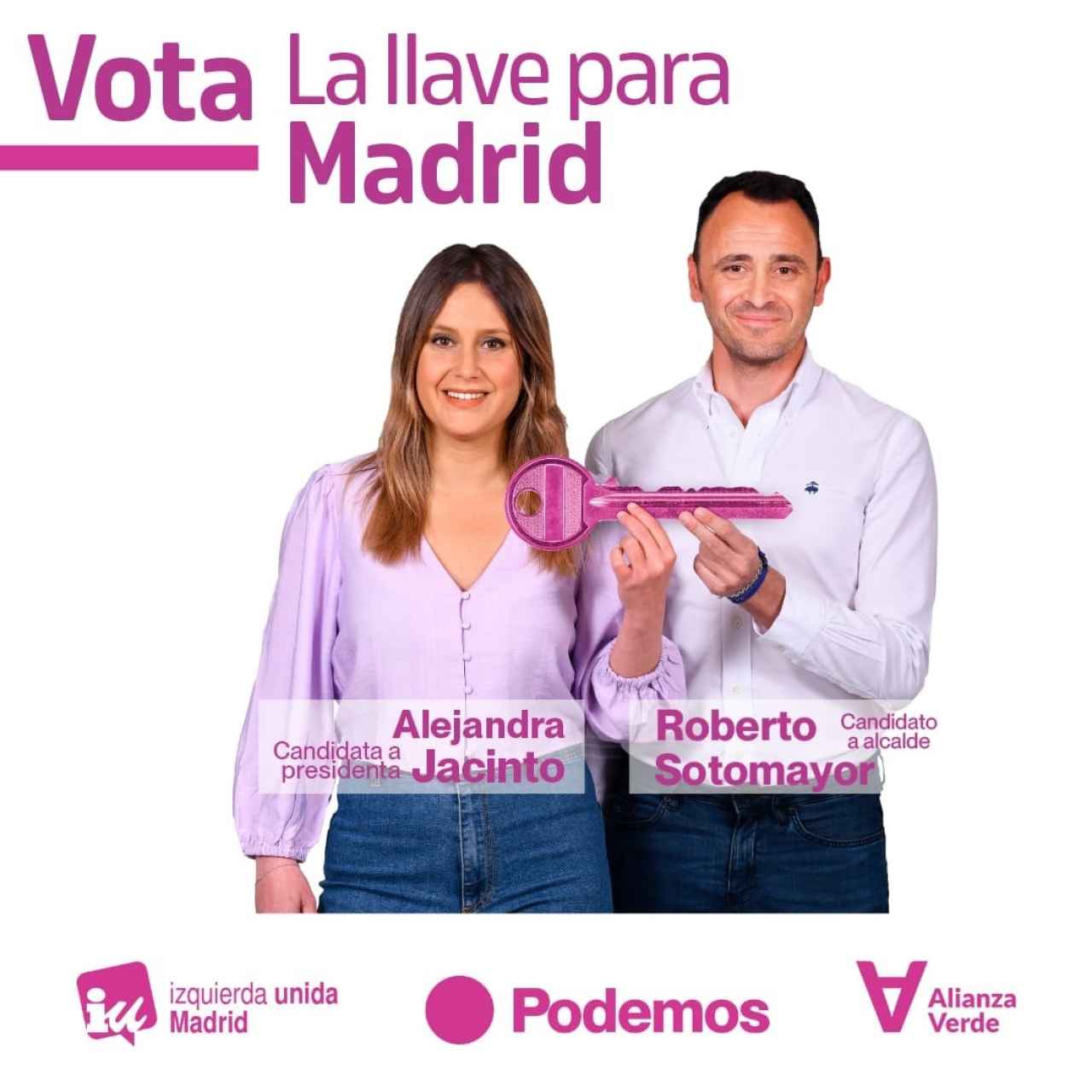 'La llave para Madrid', lema del arranque de campaña de Podemos.