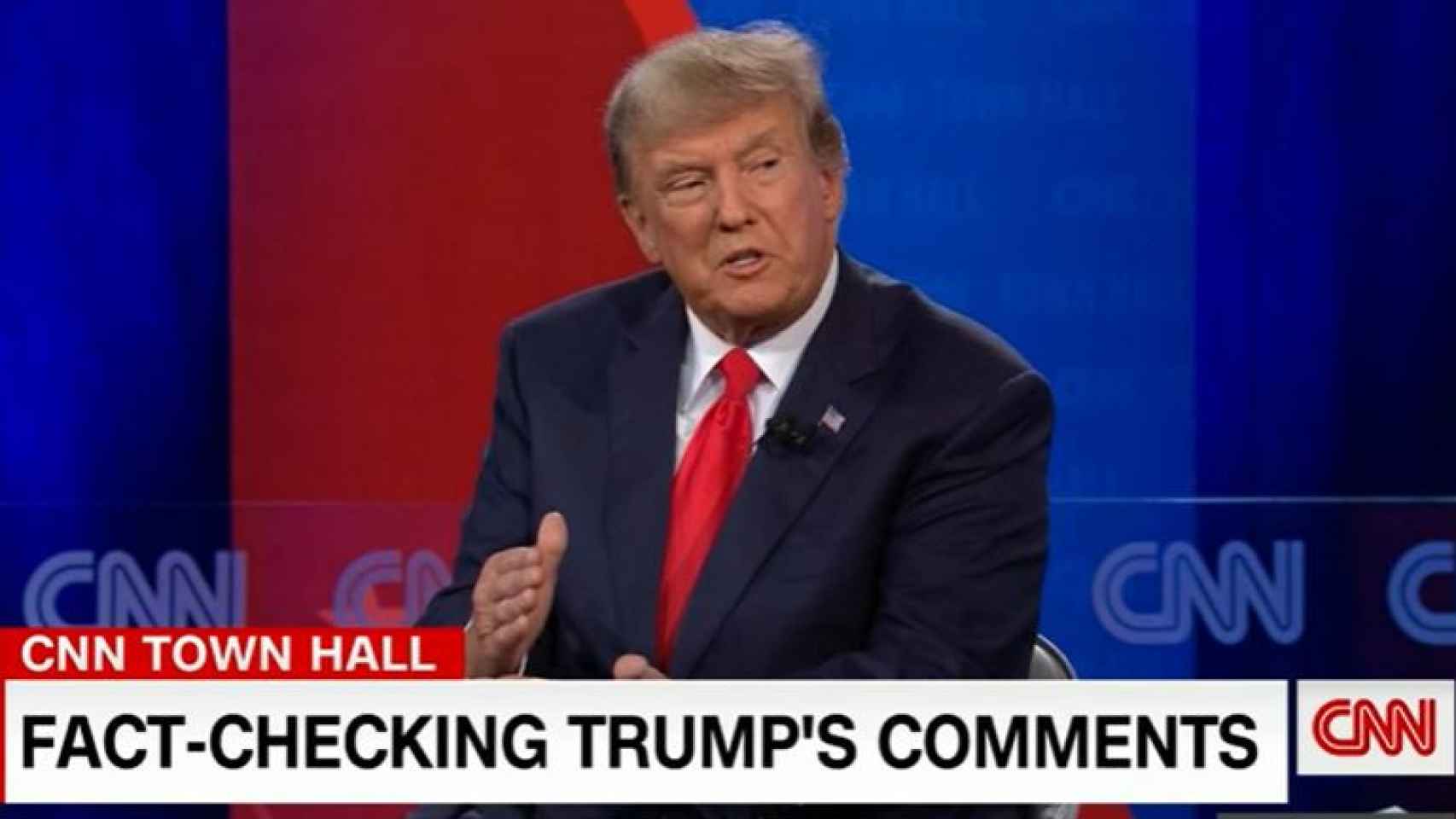 Donald Trump durante su entrevista en la CNN.