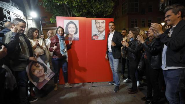 La candidata socialista a la Alcaldía de Madrid, Reyes Maroto, y el candidato a la presidencia de la Comunidad de Madrid, Juan Lobato.