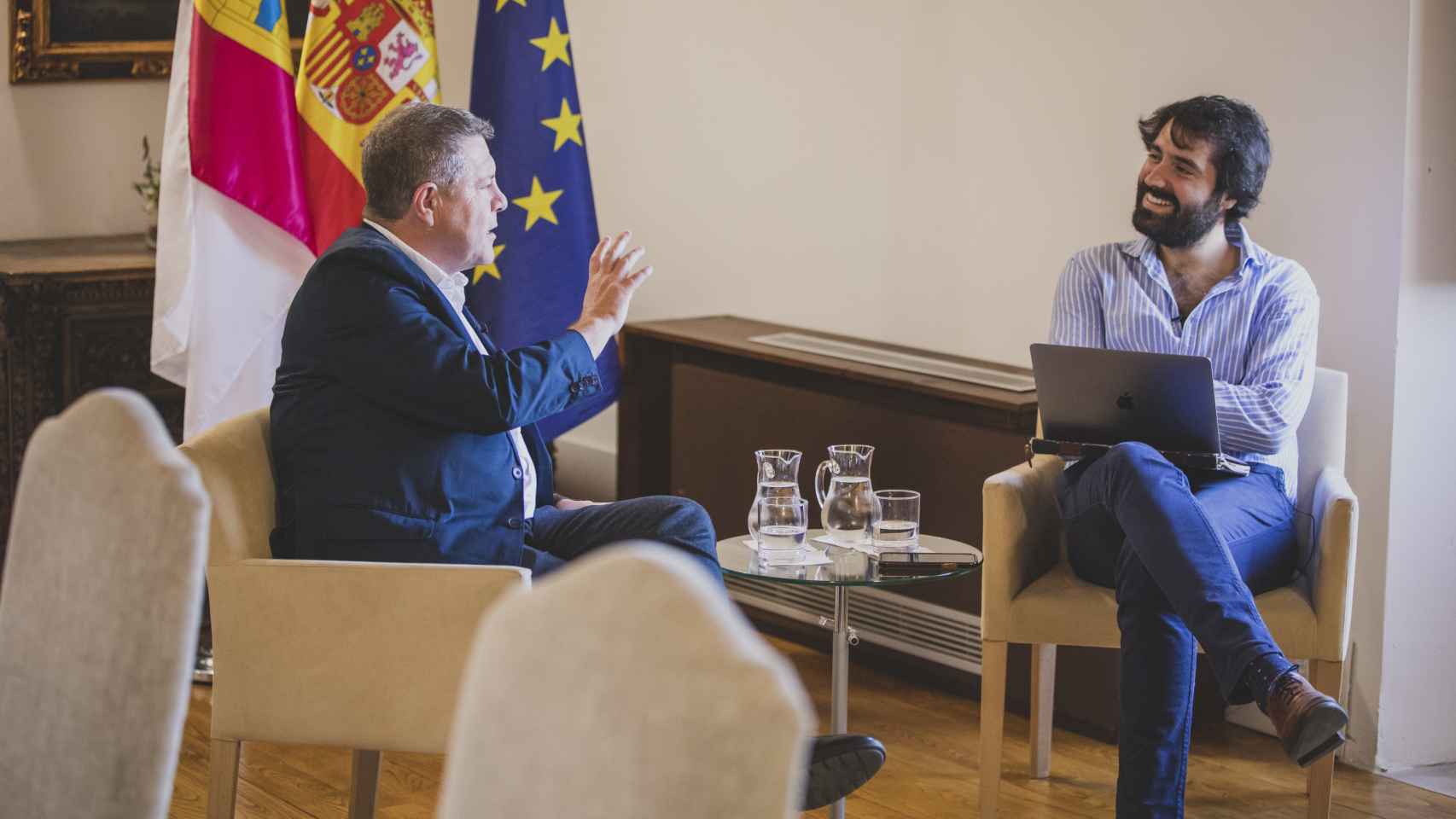 Vista de la entrevista celebrada en el Palacio de Fuensalida, Toledo.