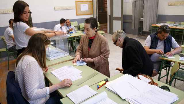 Imagen de la jornada de votación en las elecciones municipales y autonómicas de 2019 en Zamora.