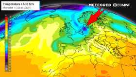 El segundo embolsamiento de aire frío que afectará a España. Meteored.
