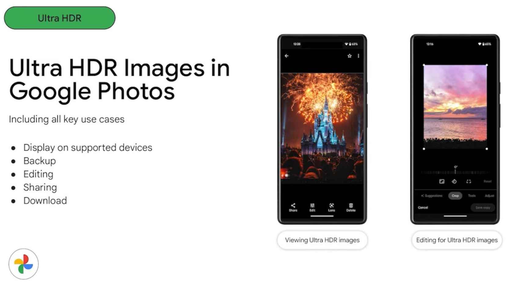 Google Fotos podrá mostrar y editar fotos en Ultra HDR