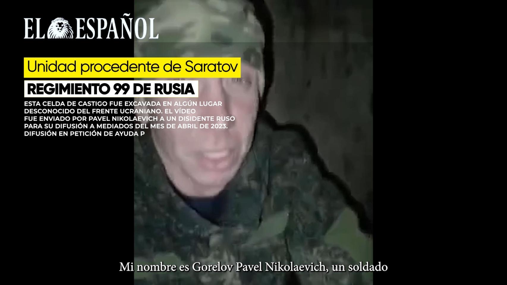 El vídeo de un soldado ruso narrando, desde un foso en el que está recluido, cómo son torturados él y otros compañeros por su propio Ejército.