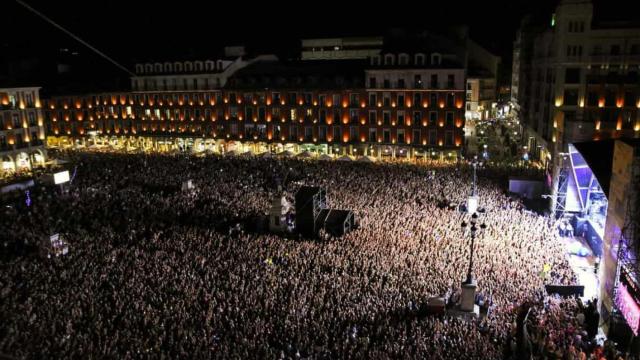 Plaza Mayor de Valladolid durante un concierto