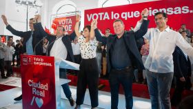 Acto electoral del PSOE con Pedro Sánchez y Emiliano García-Page en Puertollano