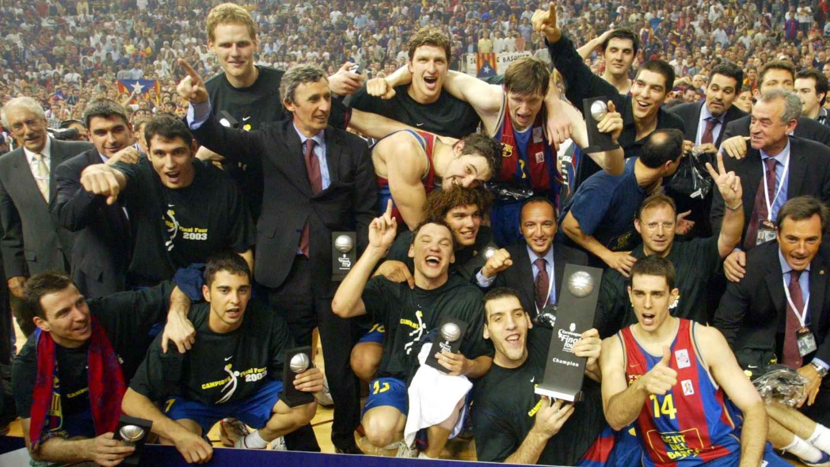 El Barça de baloncesto, campeón de la Euroliga en 2003