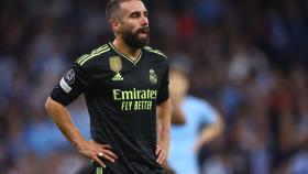 Dani Carvajal, durante el Manchester City - Real Madrid de la Champions League 2022/2023