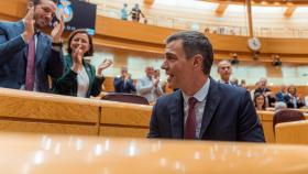 El presidente del Gobierno, Pedro Sánchez, este martes en el Senado.