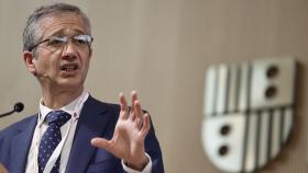 Pablo Hernández de Cos, gobernador del Banco de España, durante el 18 Encuentro del Sector Bancario de IESE.