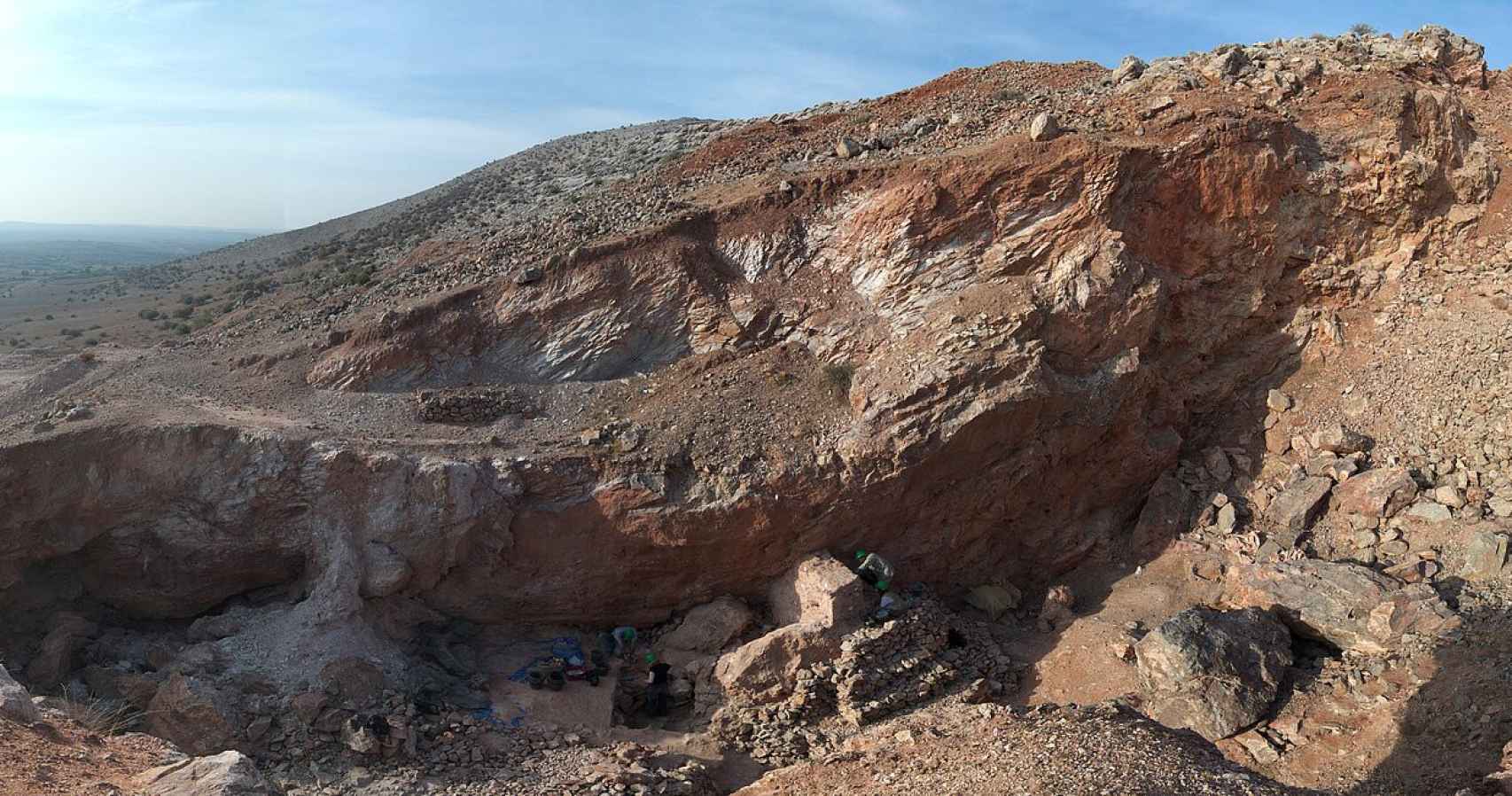 Imagen de las excavaciones en el yacimiento de Jebel Irhoud.