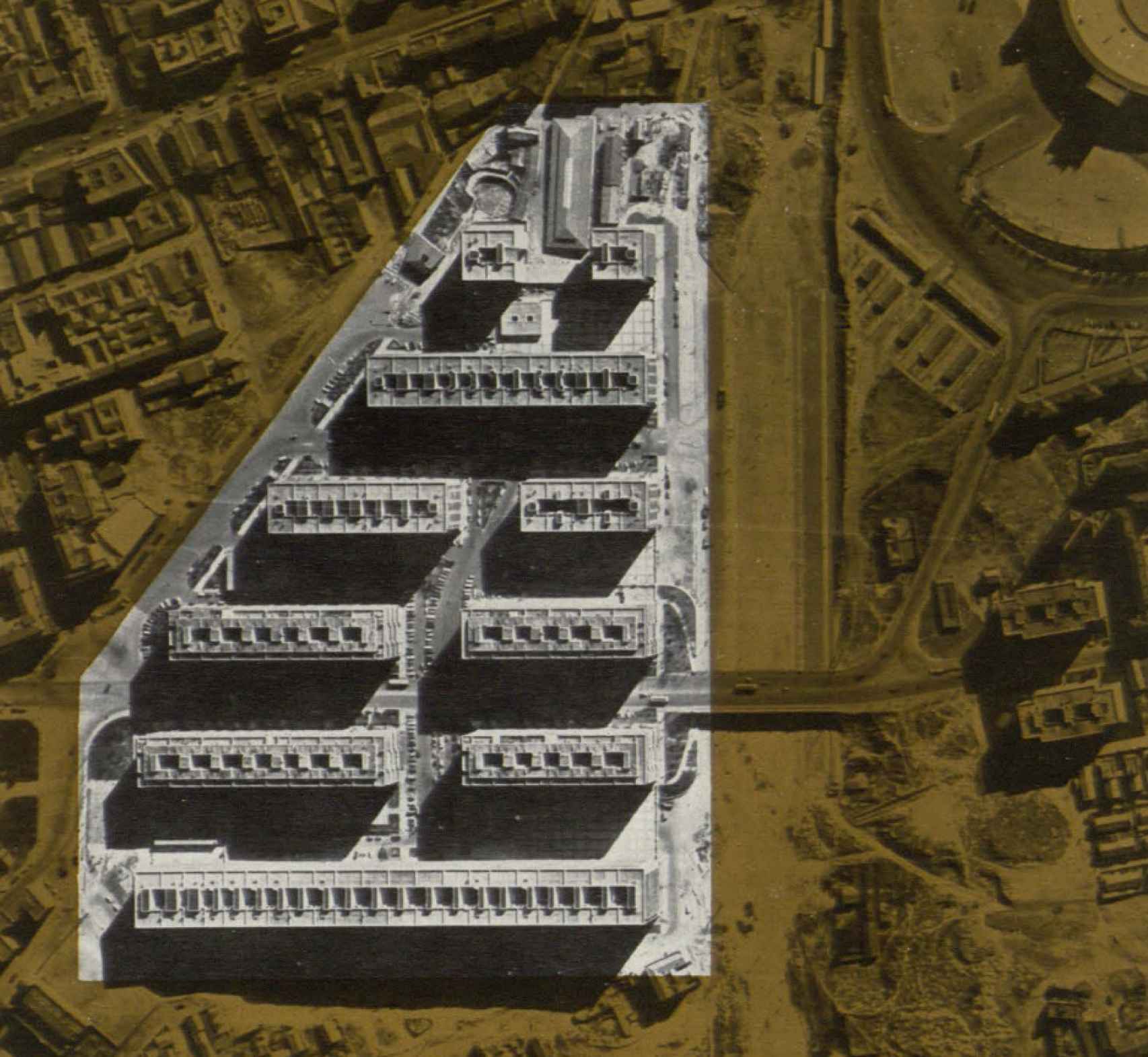 Vista aérea de La Colmena, en una imagen publicada en la revista Arquitectura en 1962.