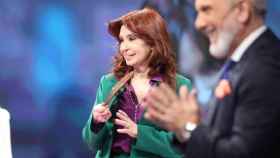 Cristina Fernández de Kirchner, el pasado martes en el plató de 'Duro de Domar' (C5N).