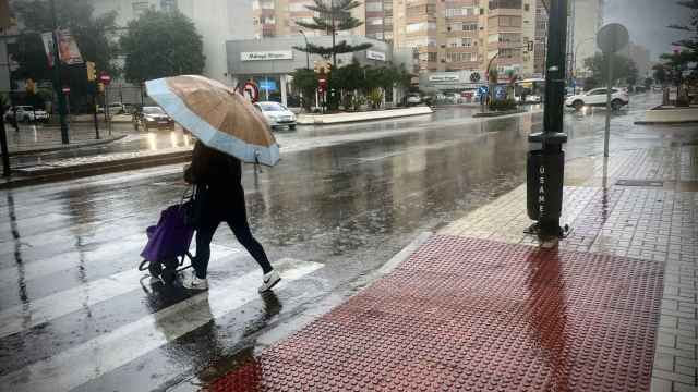 Una imagen de Málaga este jueves durante una intensa tormenta.