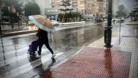 Una imagen de Málaga este jueves durante una intensa tormenta.