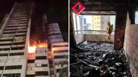 Un incendio complicado en un edificio alto en Benidorm obliga a varias evacuaciones