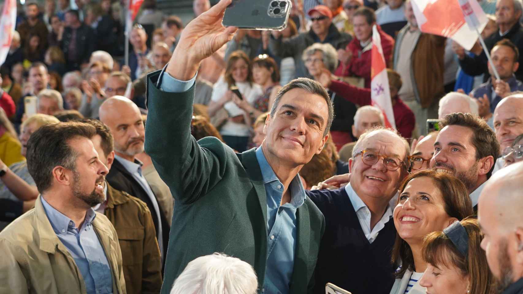 Pedro Sánchez en el mitin del PSOE de Valladolid