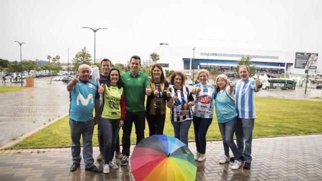 La candidata de CS en Málaga capital presenta programa de deporte junto a otros miembros de la lista.