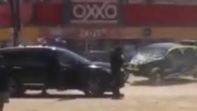 Imagen del tiroteo durante un rally al norte de México.