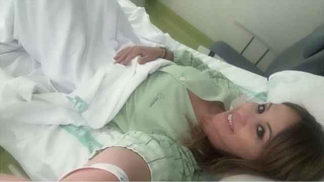 Raquel Martín Menor en el hospital. Foto: Instagram @raquelmartinmenor.