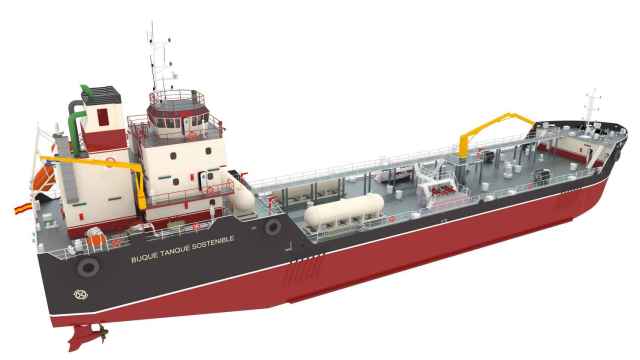 Diseño conceptual del nuevo buque tanker de biocombustible de Sener.
