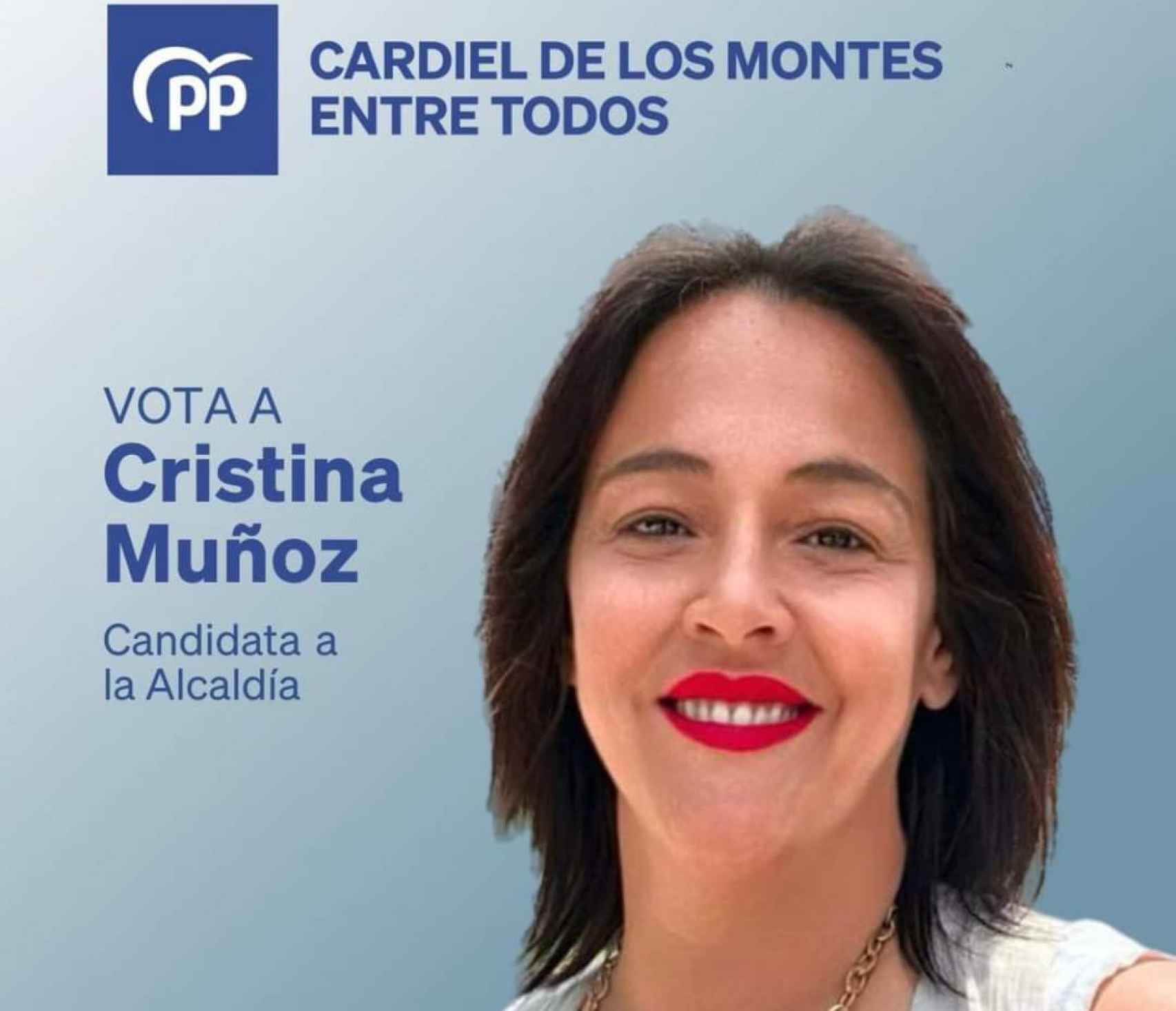 Cartel electoral de Cristina Muñoz