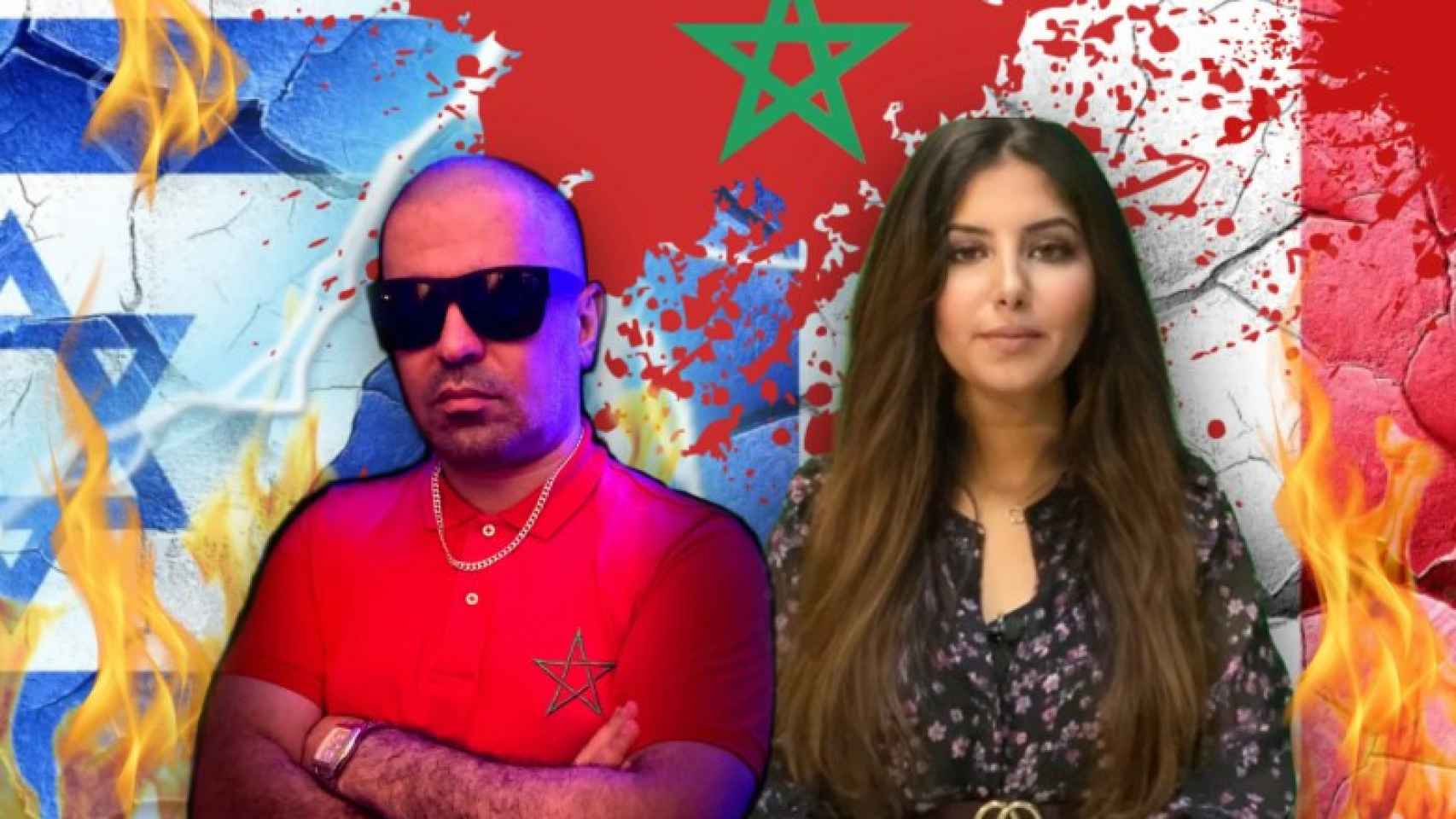Dounia y Adnane Filali, pareja de periodistas marroquíes perseguidos por el régimen.