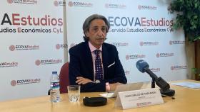 Juan Carlos de Margarida durante la presentación del Observatorio Agroalimentario 2022 en Castilla y León