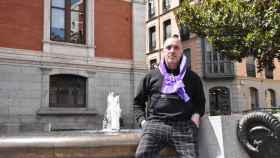 Diego Chiaramoni en la plaza de la Rinconada de Valladolid tras la entrevista con EL ESPAÑOL - Noticias de Castilla y León