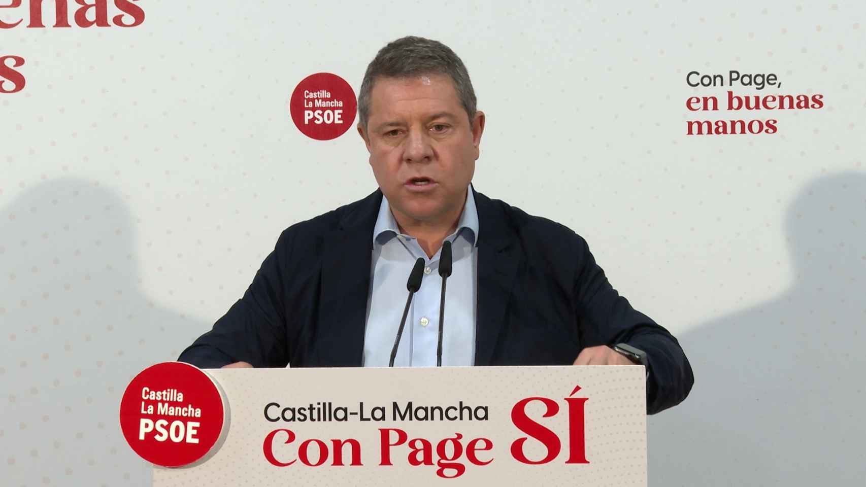 Page pide a los dirigentes de Vox en Castilla-La Mancha que vayan de cara si apoyan el trasvase