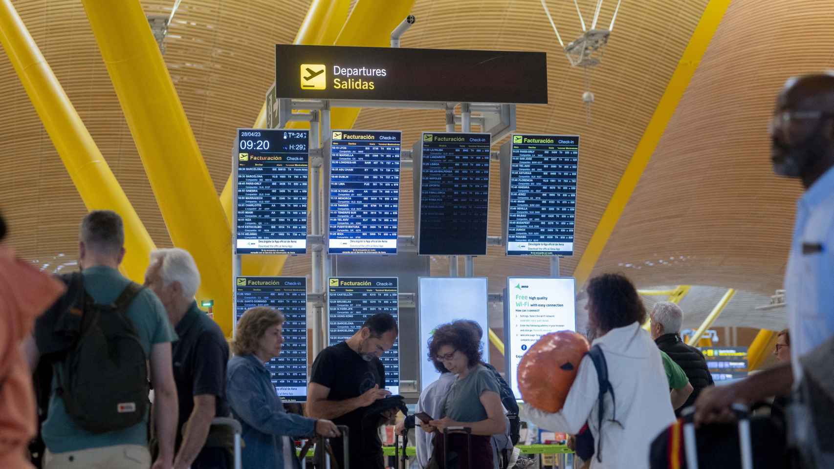 Vuelos en la terminal T4 del aeropuerto de Adolfo Suárez-Madrid Barajas.