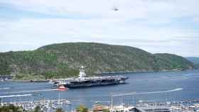 El portaaviones de EEUU Gerald R. Ford en Noruega.